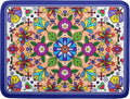 Mexican Talavera Dish Drying Mat Navy Blue Large Microfiber Dish Drain Pad by Giwawa