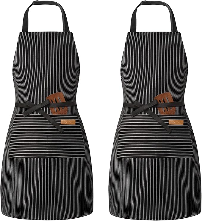 BeLuyi 2 Pack Adjustable Bib Apron by BELUYI