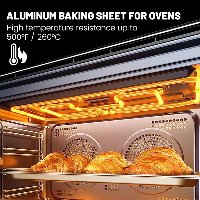 BIEAMA 12 Pack Half Size Baking Sheet Pan Aluminum Commercial Pan - Image 7