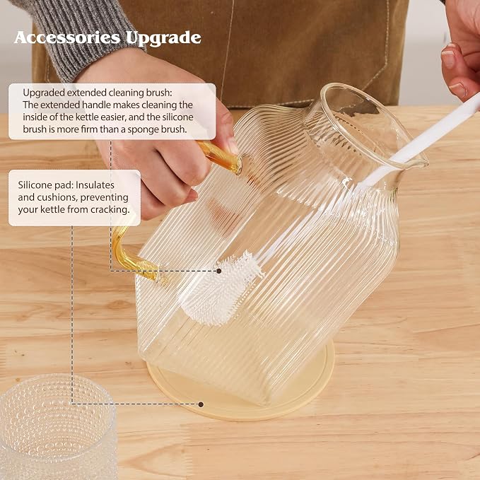 2 Pack 68oz/2 Liter Square Glass Pitcher - Image 5