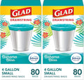 Glad Small Trash Bags 4 Gallon, Febreze Bahama Bliss Garbage Bags, Odor by GladTrashFoodStorage