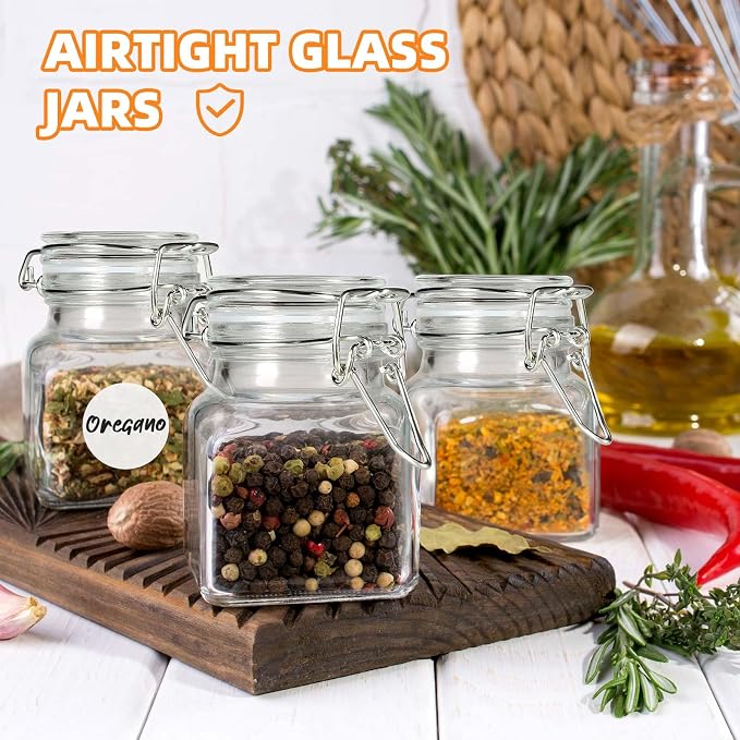 SKOCHE Spice Jars 20 Pack Small 4 oz Glass Jars - Image 7