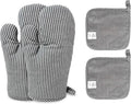 4Pcs Oven Mitts and Pot Holders, Heat Resistant Oven Mitts Set by CoekMoed