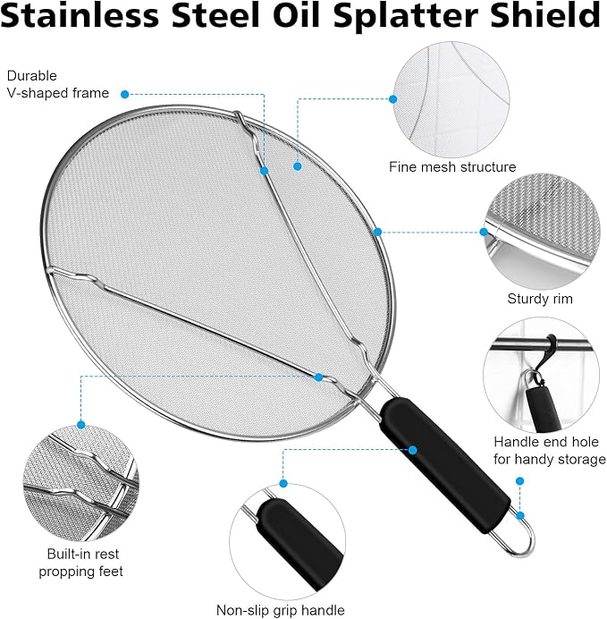 Splatter Screen for Frying Pan - Image 3