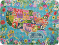 Flower Map Dish Drying Mat Colorful Floral Microfiber Large Dish Drying Pad by Giwawa