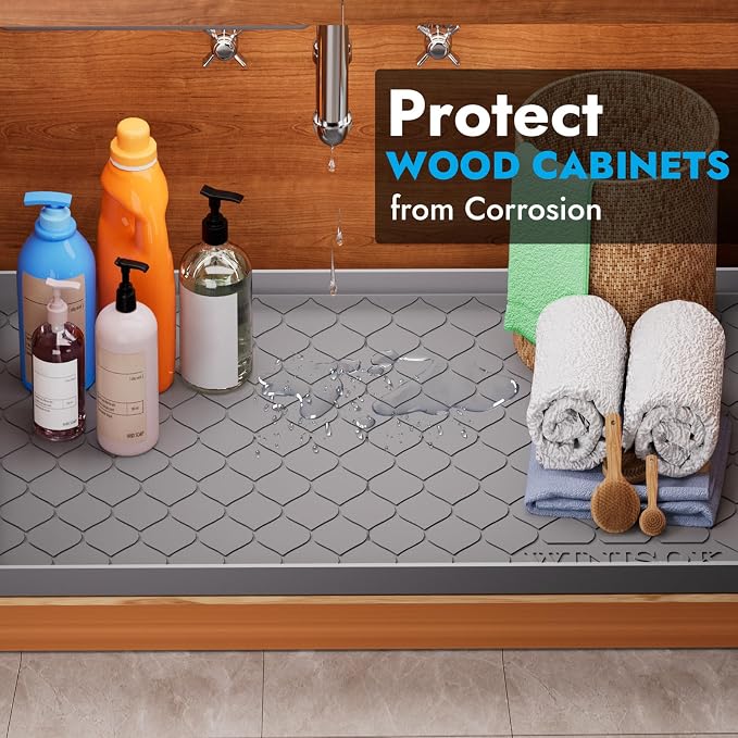 Winisok Silicone Under Sink Mat 37" x 22", Kitchen Essentials and Gadgets - Image 3