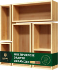 ROYAL CRAFT WOOD 5-Piece Bamboo Drawer Organizer Set – Multi-Use Storage Trays by RoyalCraftWood