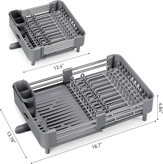 Urackify Stainless Steel Dish Drying Rack - Image 6