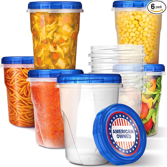 Stock Your Home 32oz Plastic Containers by StockYourHome