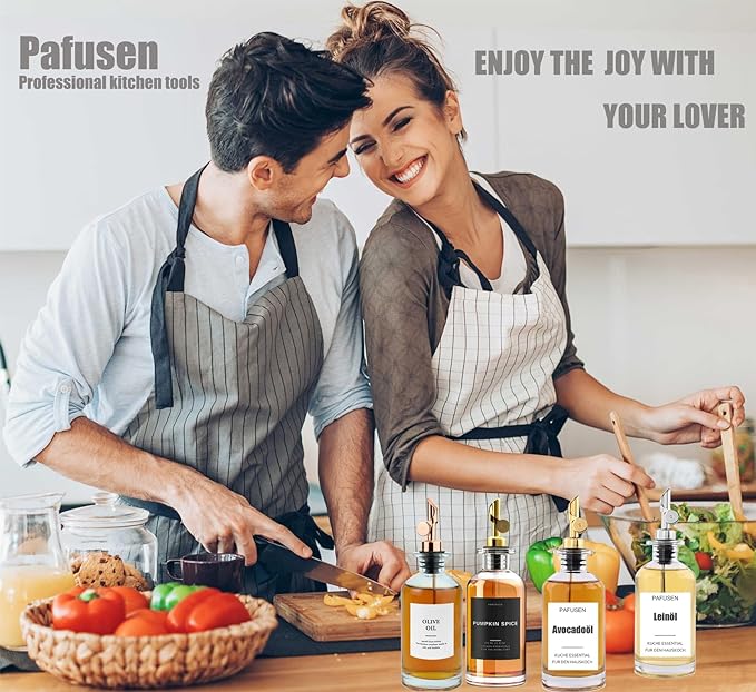 Pafusen 12 Pack Weighted Liquor Pour Spout, Auto Flip Olive Oil Dispenser Spout - Image 9