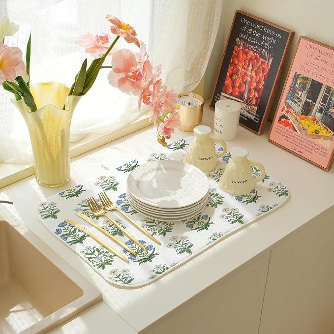 Spring Dish Drying Mat 18x24 Inches - Image 6