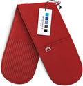 Red Double Oven Mitt Kitchen Protection by BigRedHouse