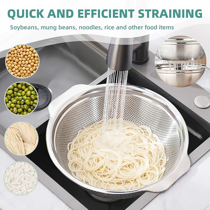 Colander for Kitchen Microporous, 5QT Strainer - Image 3