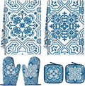 Jingmore 6 Pcs Kitchen Decor Set Accessory Farmhouse Kitchen Towels Pot Holders by Jingmore