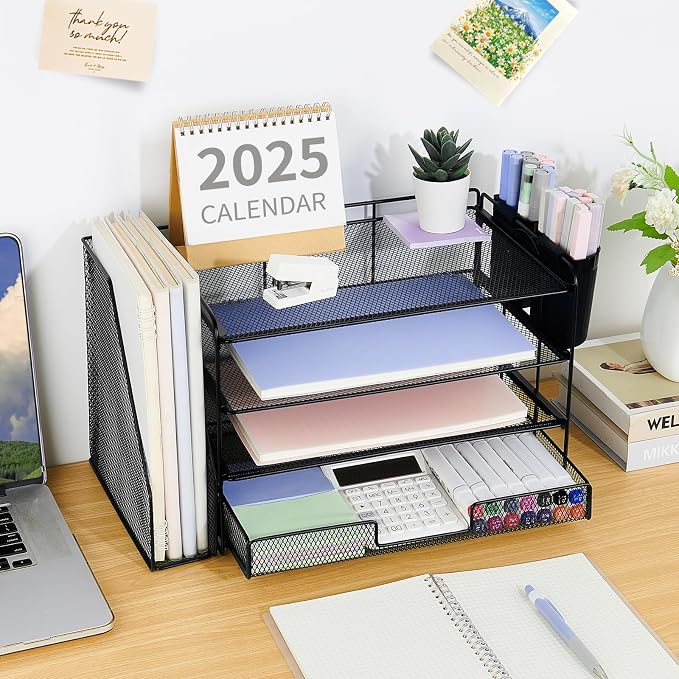 OPNICE Desk Organizer, 4-Tier Desktop File Organizer - Image 2