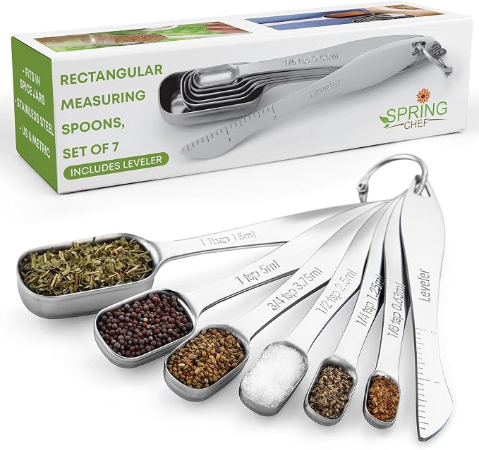 Spring Chef Stainless Steel Measuring Spoons Set of 7 by SpringChef