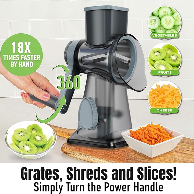 Cheese Grater Hand Crank Rotary Vegetables Shredder - Image 6