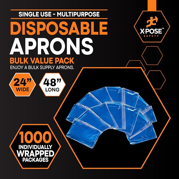 Xpose Safety 48, 000 Blue Plastic Disposable Aprons - Image 3