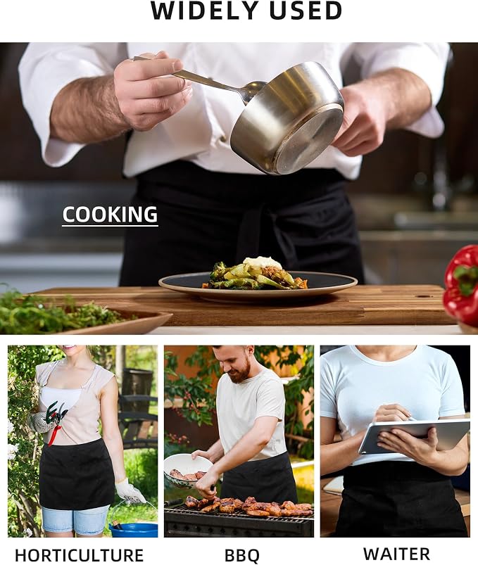 Xeoxarel Aprons with 4 Pockets 23.5'' X 11.5'' - Image 6