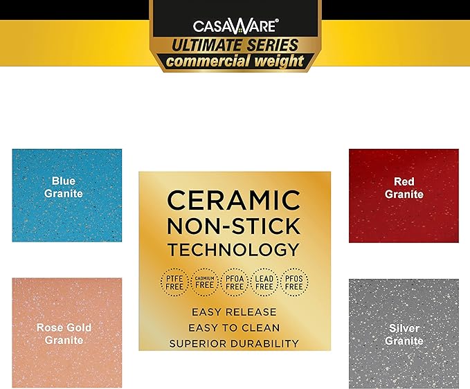 casaWare 15 x 10 x 3-Inch Ultimate Series Commercial Weight Ceramic Coated - Image 3