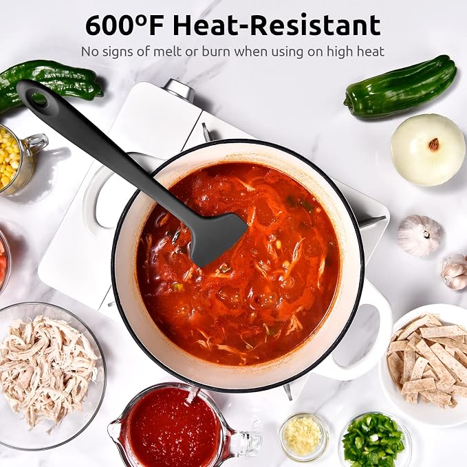 14in Extra Large Silicone Spatula: U-Taste 600ºF Heat Resistant Flexible - Image 3