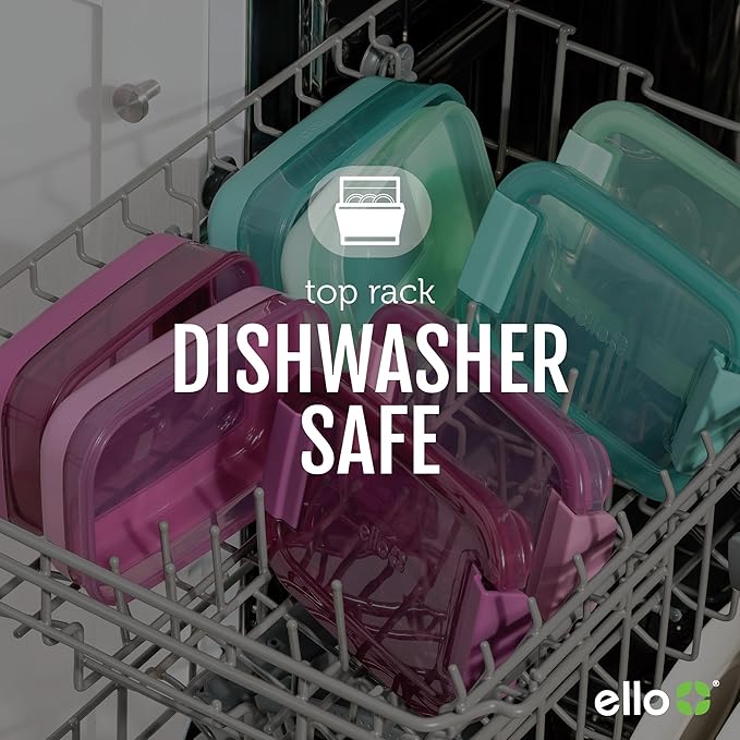 Ello 2-Pack Lunch Stack Plastic Food Storage Container Bento Box - Image 4