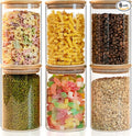 Liuruiyu Glass Food Storage Jars 6-Pack 37oz by Liuruiyu