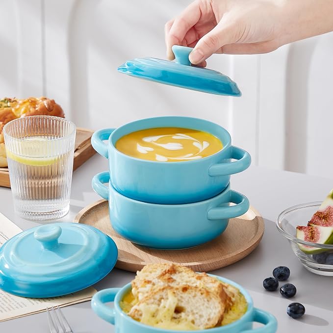 LOVECASA Mini Cocotte Set, 12 OZ Small Casserole Dishes - Image 5