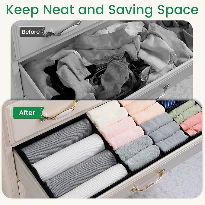 Criusia 16 Pack Underwear Drawer Organizer, Drawer Organizer Clothes, Foldable - Image 2