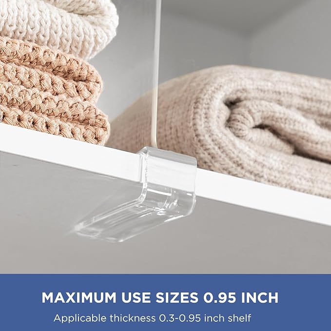HBlife 24 Pack Clear Shelf Dividers, Vertical Purse Organizer - Image 4