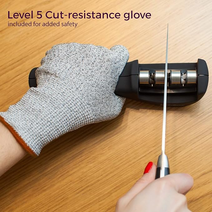 4-in-1 Kitchen Knife Accessories: 3-Stage Knife Sharpener Helps Repair - Image 5