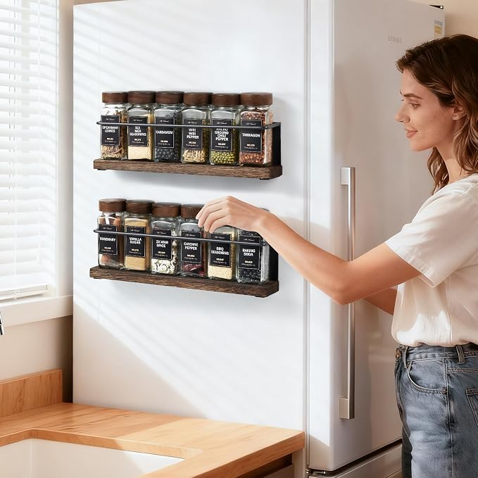 Wooden Lid Magnetic Spice Rack - Image 6