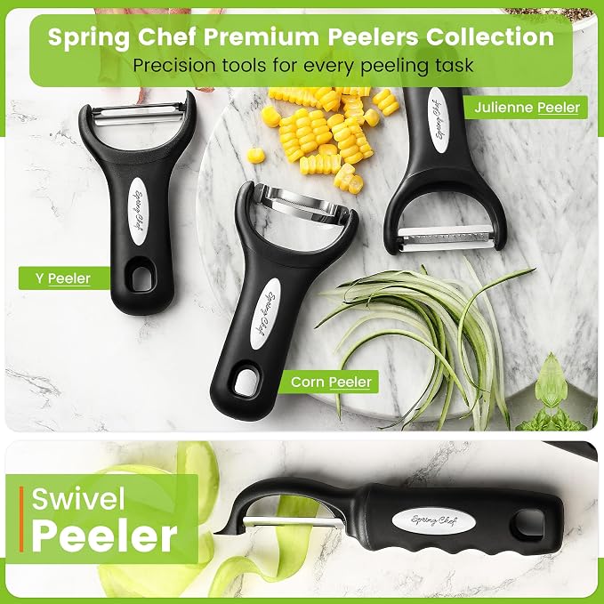 Spring Chef Swivel & Vegetable Julienne Peeler Set - Image 9