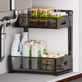Under Sink Organizer for Bathroom & Kitchen, Under Cabinet Storage Shelf by petiza