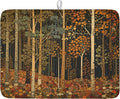 Fall Dish Drying Mat for Kitchen Counter Autumn Forest Vintage Botanical Nature by Unknown