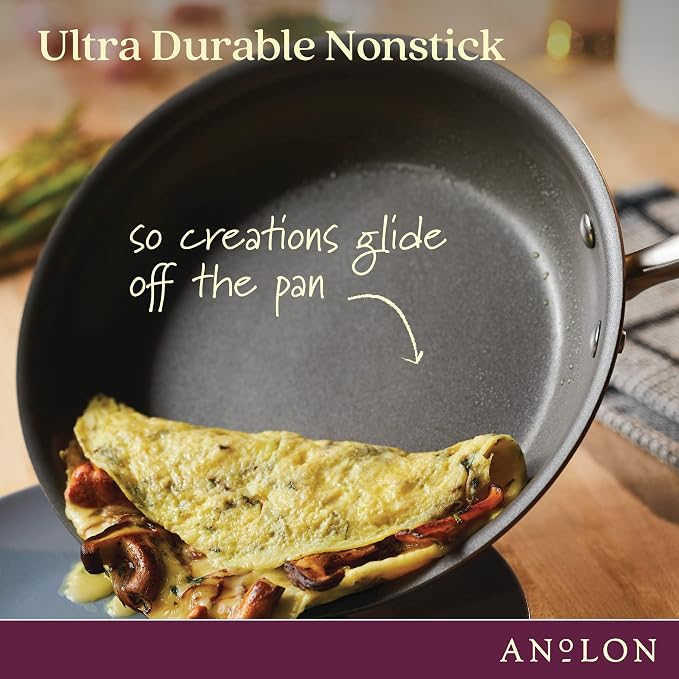 Anolon Advanced Home Hard Anodized Nonstick Wok/Stir Fry Pan 12 Inch - Image 4