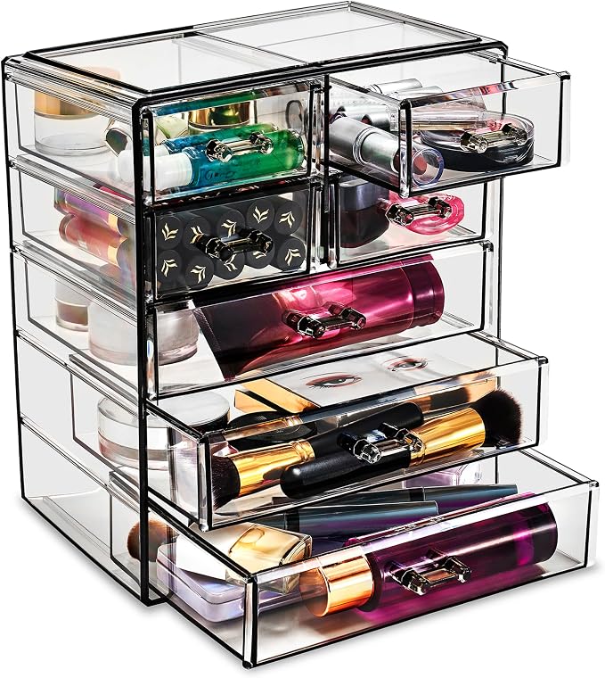 Sorbus Acrylic Makeup Organizer Set, 7-Drawer Vanity & Countertop Cosmetic by Sorbus