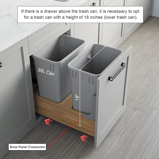 Dowell 35Qt Wastebasket Trash Container, - Image 6