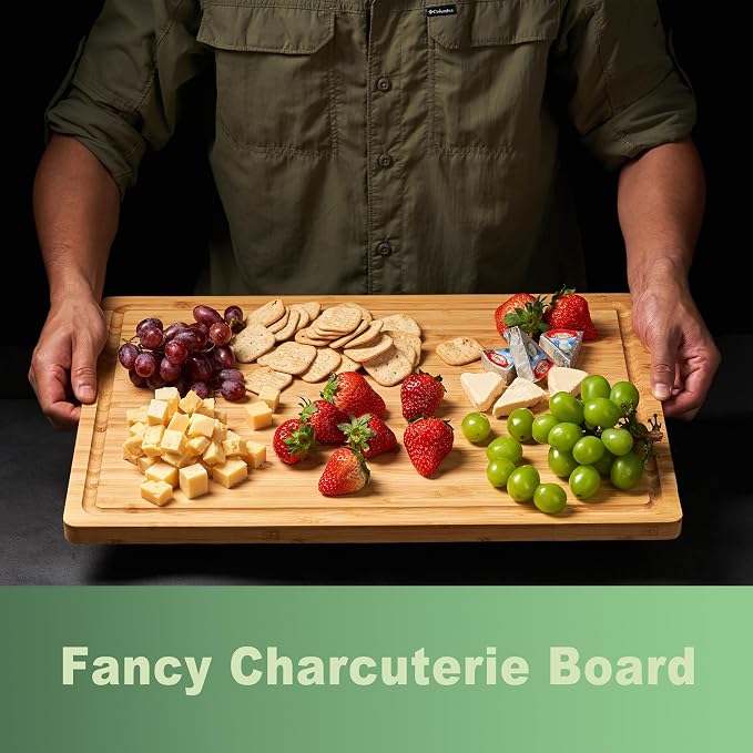 Allsum 20x14" Extra Large Bamboo Cutting Boards - Image 4
