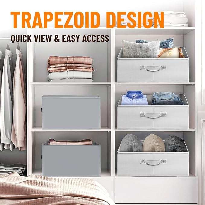 Extra Large Closet Organizers Bins 6 Pack - Image 4