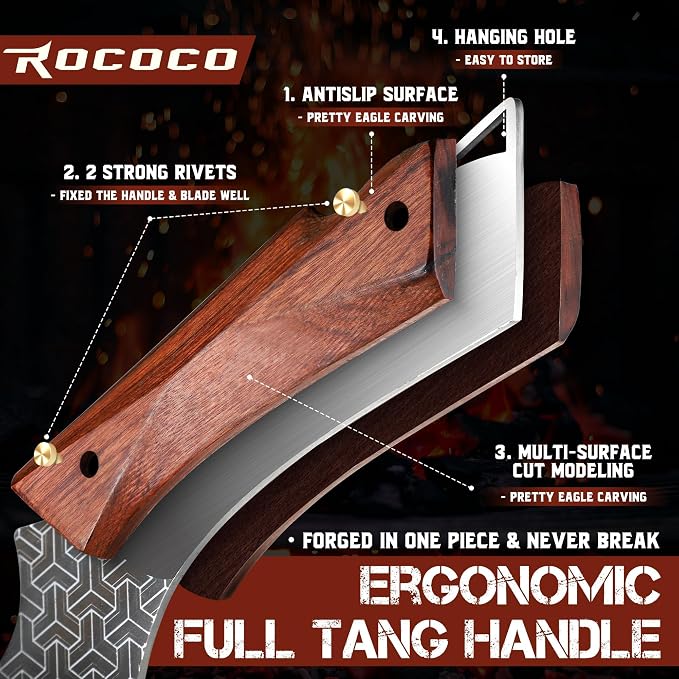 ROCOCO Butcher Meat Cleaver Knife - Image 6