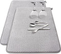 2 Pack Microfiber Dish Drying Mat, 24 x 17 inch Super Absorbent Drying Pad by Baaxxango