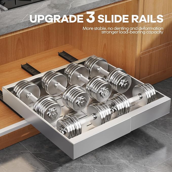 Seinloes 4Pack Expandable Pull Out Cabinet Organizer 21" Deep - Image 5