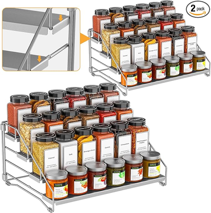 BOIVSHI 4 Tier Spice Rack Organizer by BOIVSHI