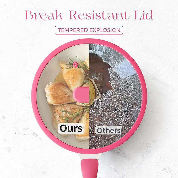 PRICUSIS Nonstick Ceramic Frying Pan, 8/10 Inch Skillet - Image 6
