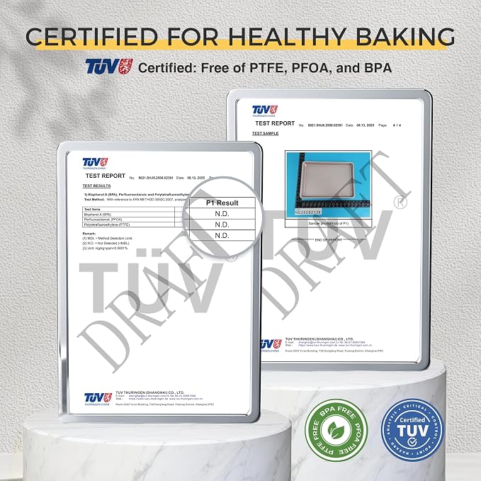 HONGBAKE 3 Pack Gold Nonstick Baking Sheet Pan Set - Image 2