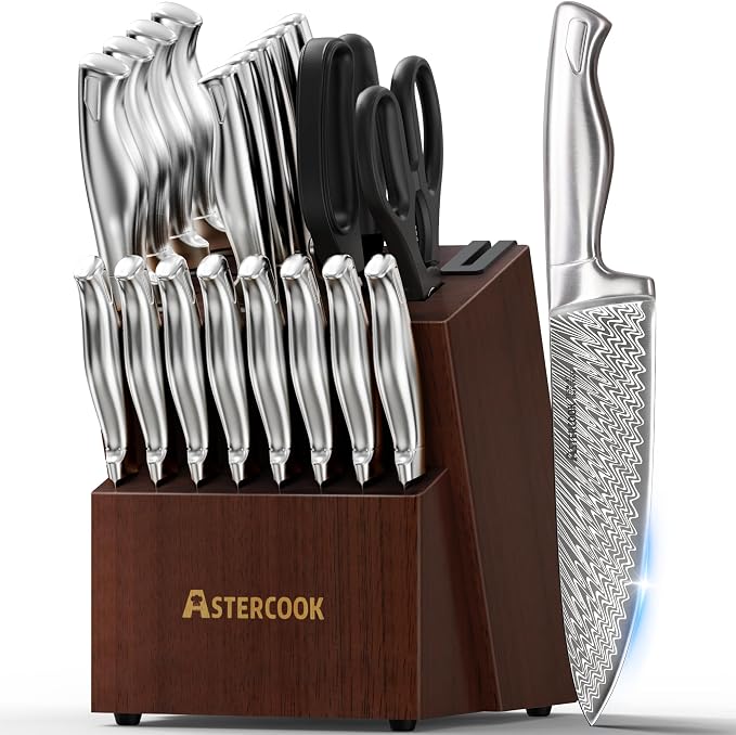 Knife Set, Astercook 21 Pieces Kitchen Knife Set by Astercook