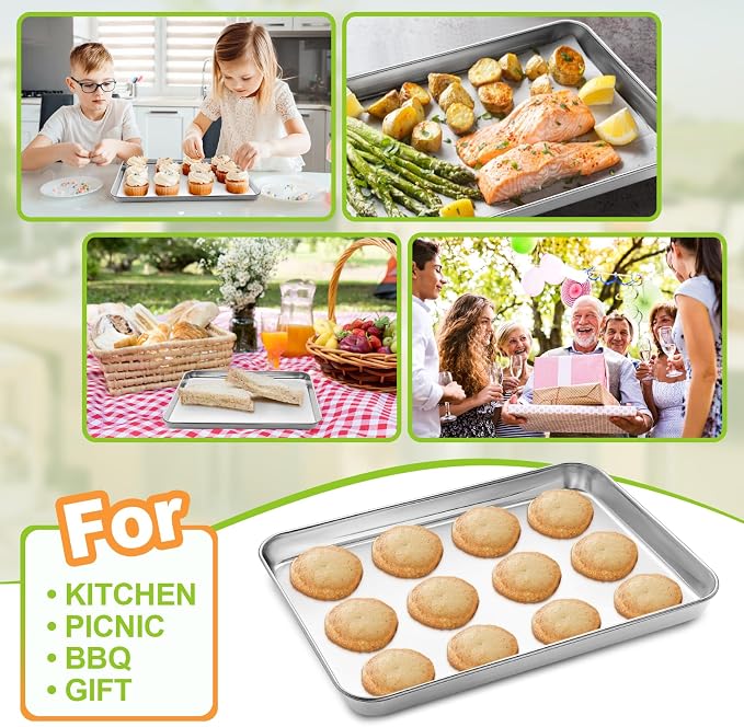 CEKEE Stainless Steel Cookie Sheets - Image 3