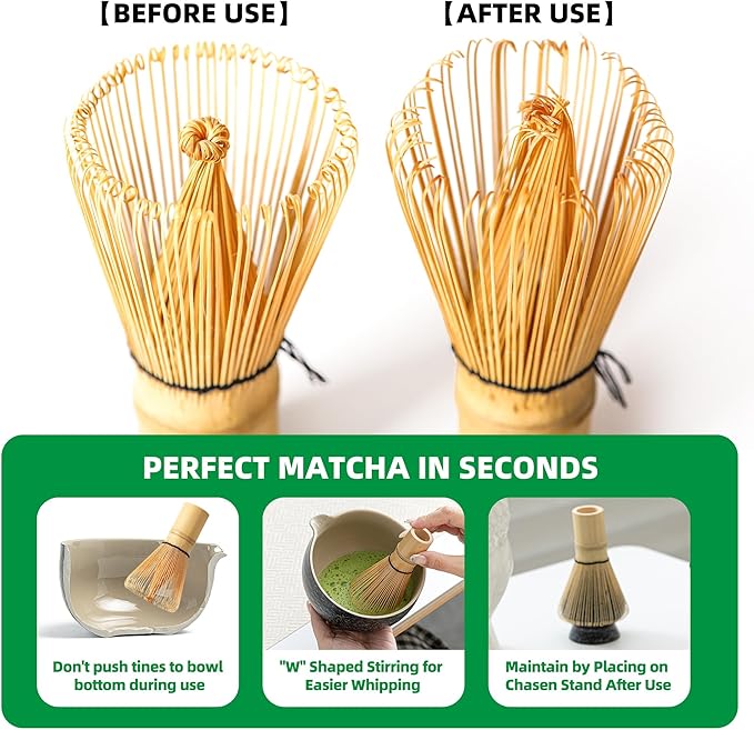 TEANAGOO Matcha Whisk Set, Bamboo Matcha Whisk - Image 4