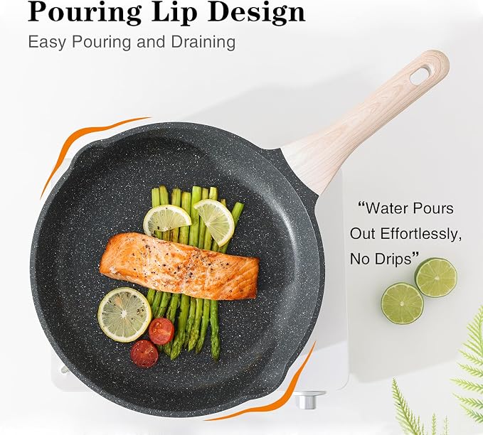 Kordisen Nonstick Frying Pan Skillet, 8 Inch Small Egg Omelet Pan, Healthy and - Image 3